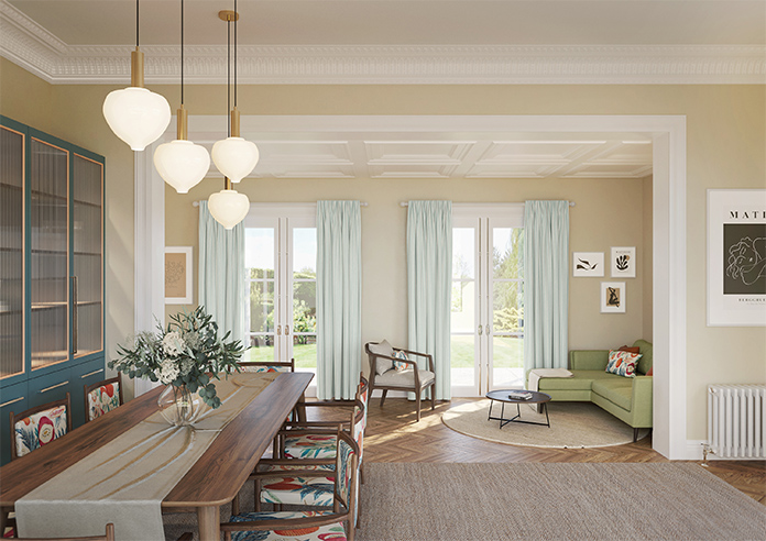 Vintage Stripe, Aqua - Made to Measure Curtains - Image 14